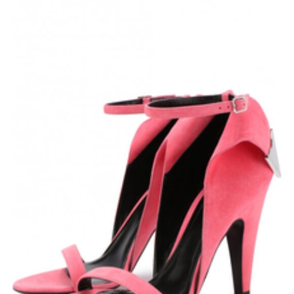 Calvin Klein 205W39NYC Blush Suede Letitia Sandals 38,5M Brand New. - Picture 2 of 8
